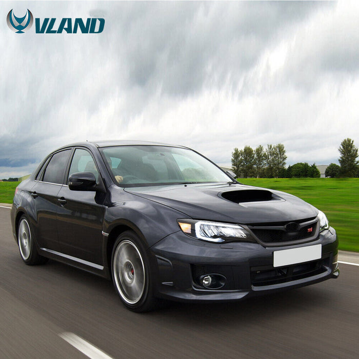 VLAND Full LED Headlights Assembly Compatible For Subaru Impreza / WRX STI 2008-2014