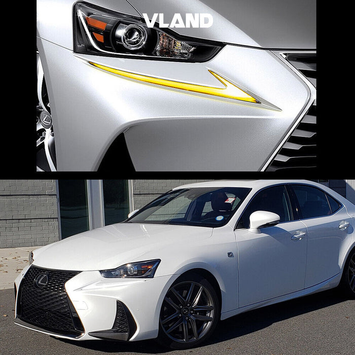 VLAND Daytime Running Light For 2017-2020 Lexus IS200t/300 IS250 350 F DRL Lamps