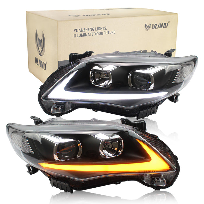 VLAND LED Headlights  For Toyota Corolla 2011 2012 2013 (Bulbs are not included)