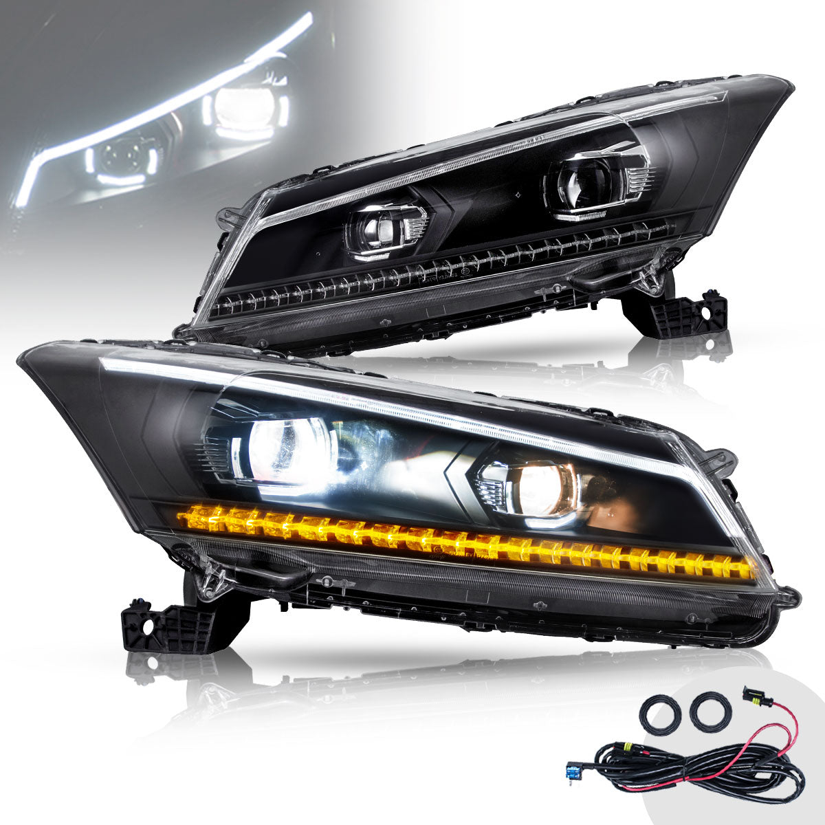 VLAND ホンダ アコード 2008-2012 用 デュアルビームヘッドライト