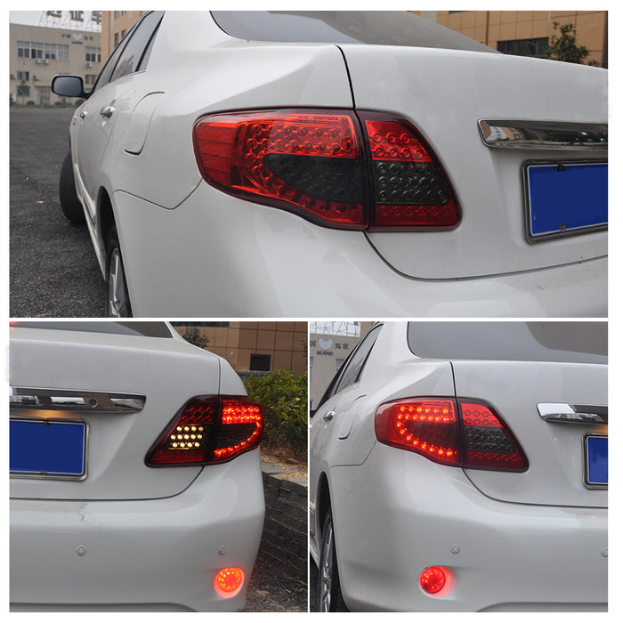 Luces traseras VLAND para Toyota Corolla 2008-2011 ABS, PMMA, material de vidrio (apto para modelos estadounidenses)