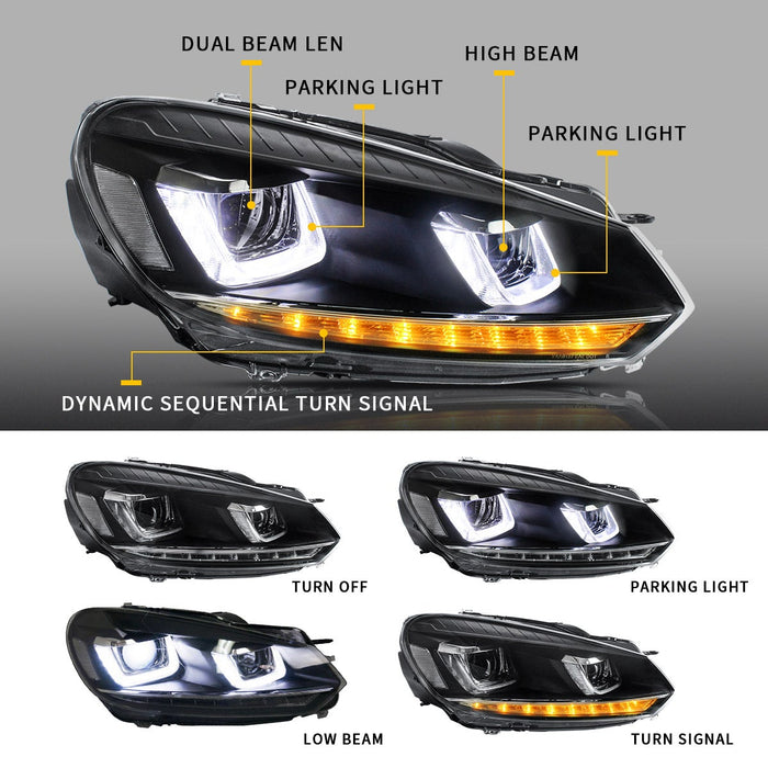Volkswagen Golf 6 / MK6 Headlights