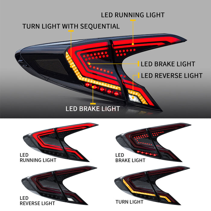 2018-2021 Toyota CHR / C-HR Tail Lights