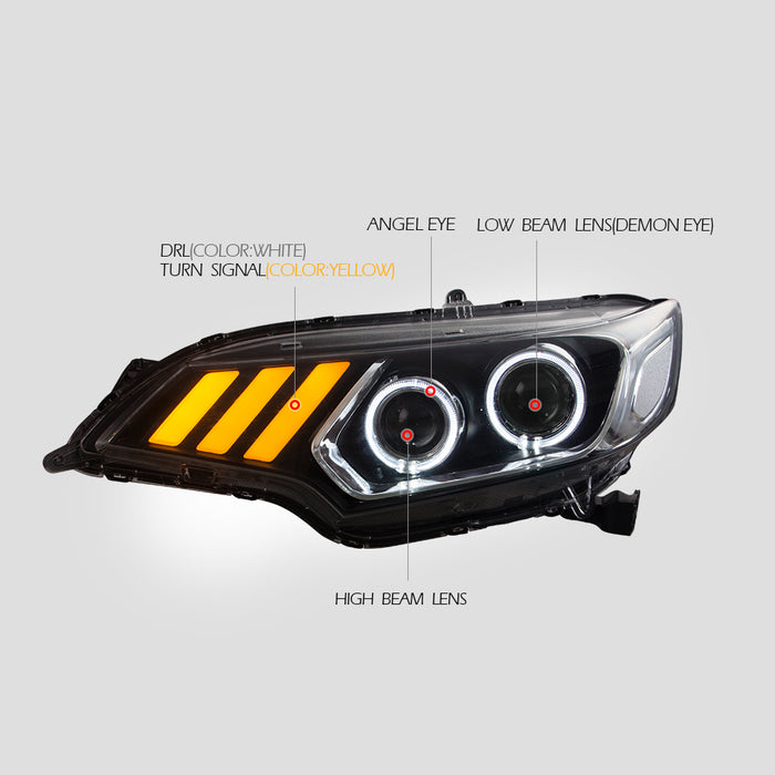 Faros delanteros de proyector de doble haz VLAND para Honda Fit / Jazz (GK5) 2014-2020