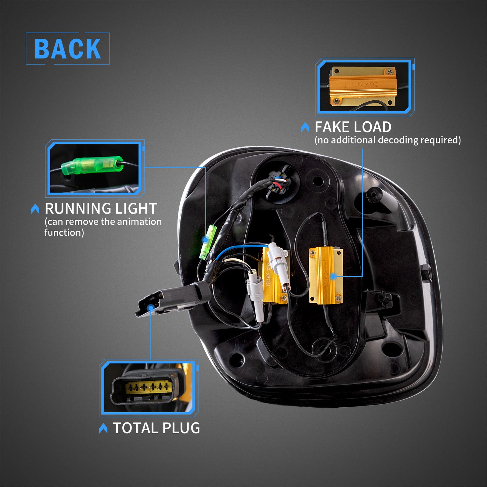 VLAND Full LED Tail Lights For Mercedez Benz Smart 453 Fortwo/Forfour ...