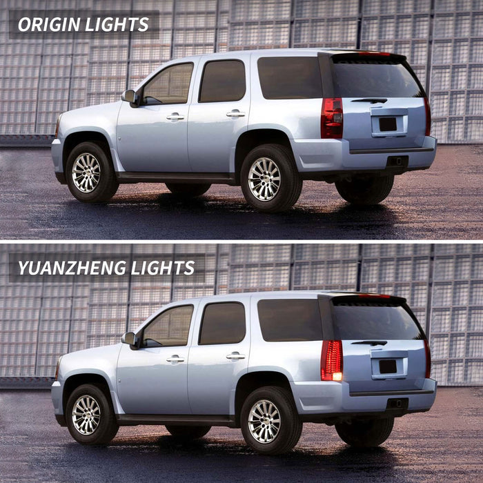VLAND LED Tail Lights For GMC Yukon XL Denali /Chevy Suburban Tahoe 2007-2014(NOT for Barn Door Models)(USA Warehouse)