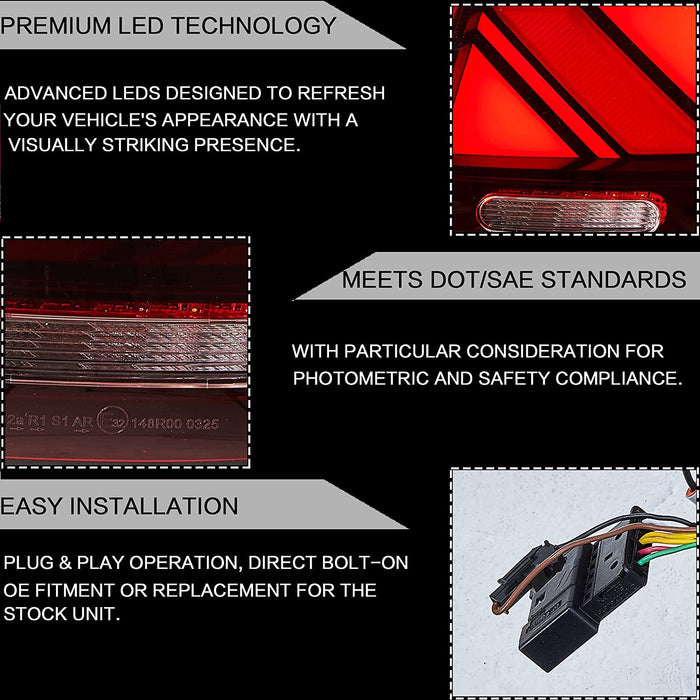 Pathfinder R52 Led Rear Light VLAND LED Tail Lights For Mini Cooper R50 R52 R53 2001-2006 [Mini Hatc ...