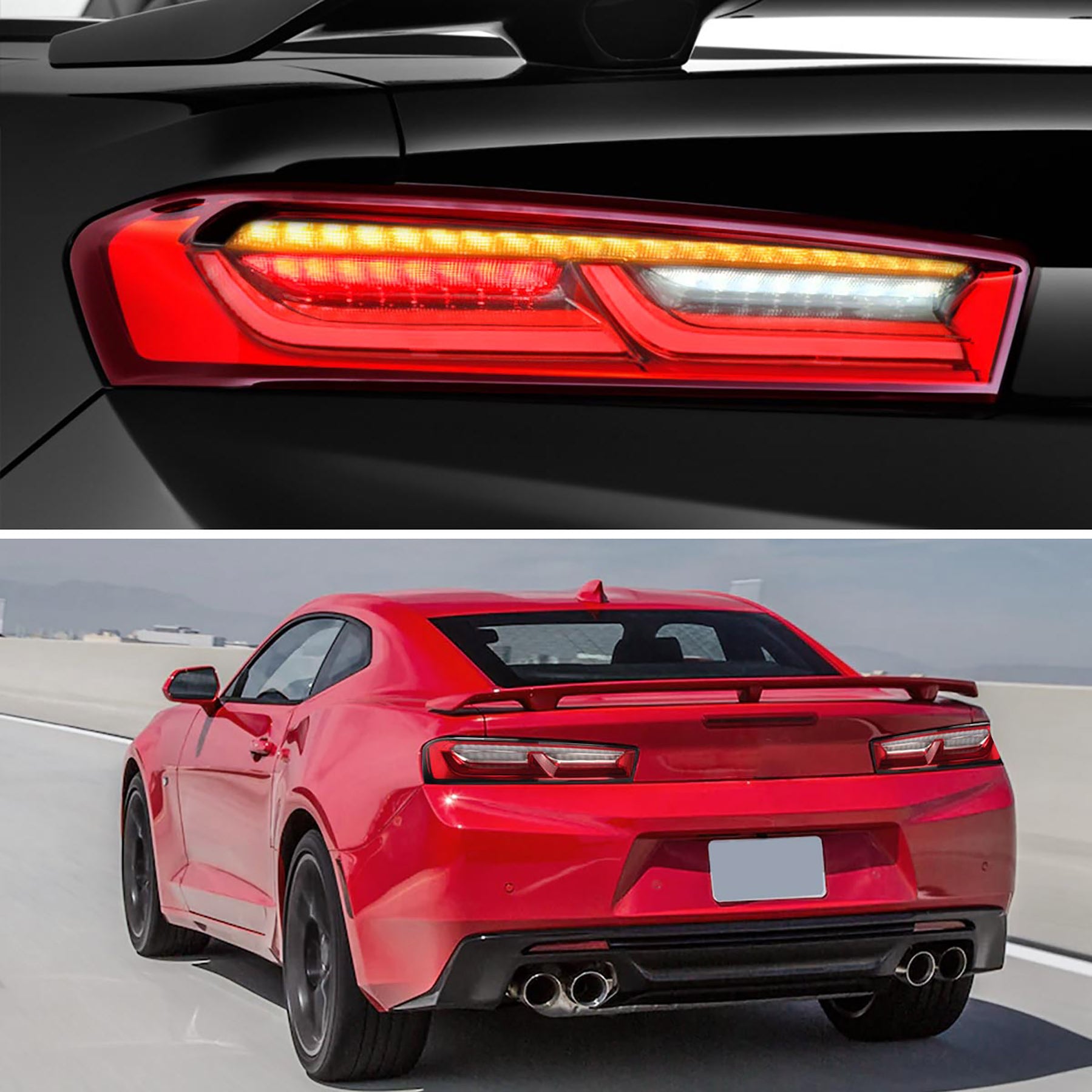 VLAND Full LED Taillights for Chevrolet Camaro 2016-2018 w/Sequential ...