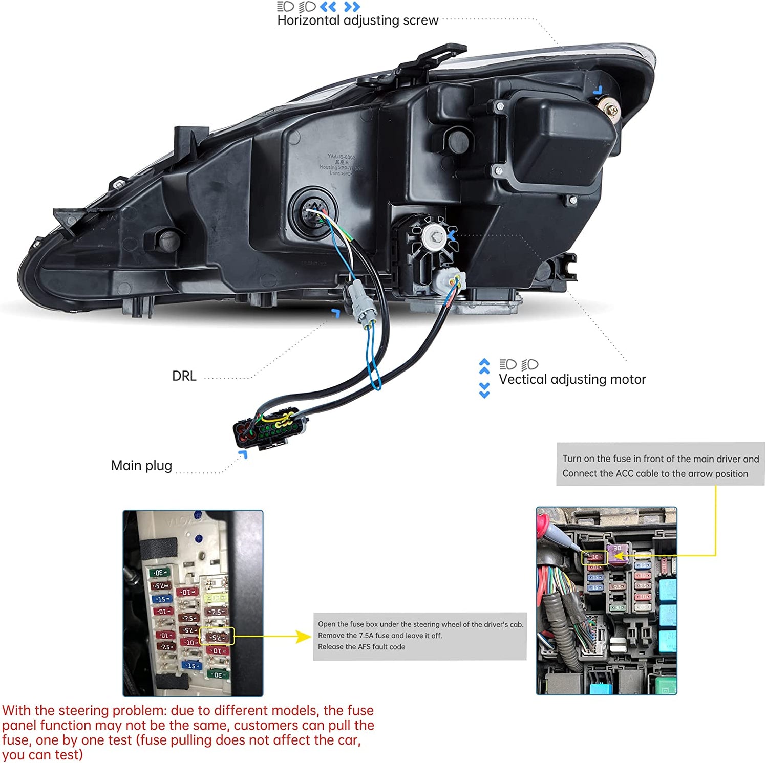 VLAND LED-Scheinwerfer Für 2006–2013 Lexus Is250 Is350 Isf - VLAND Official