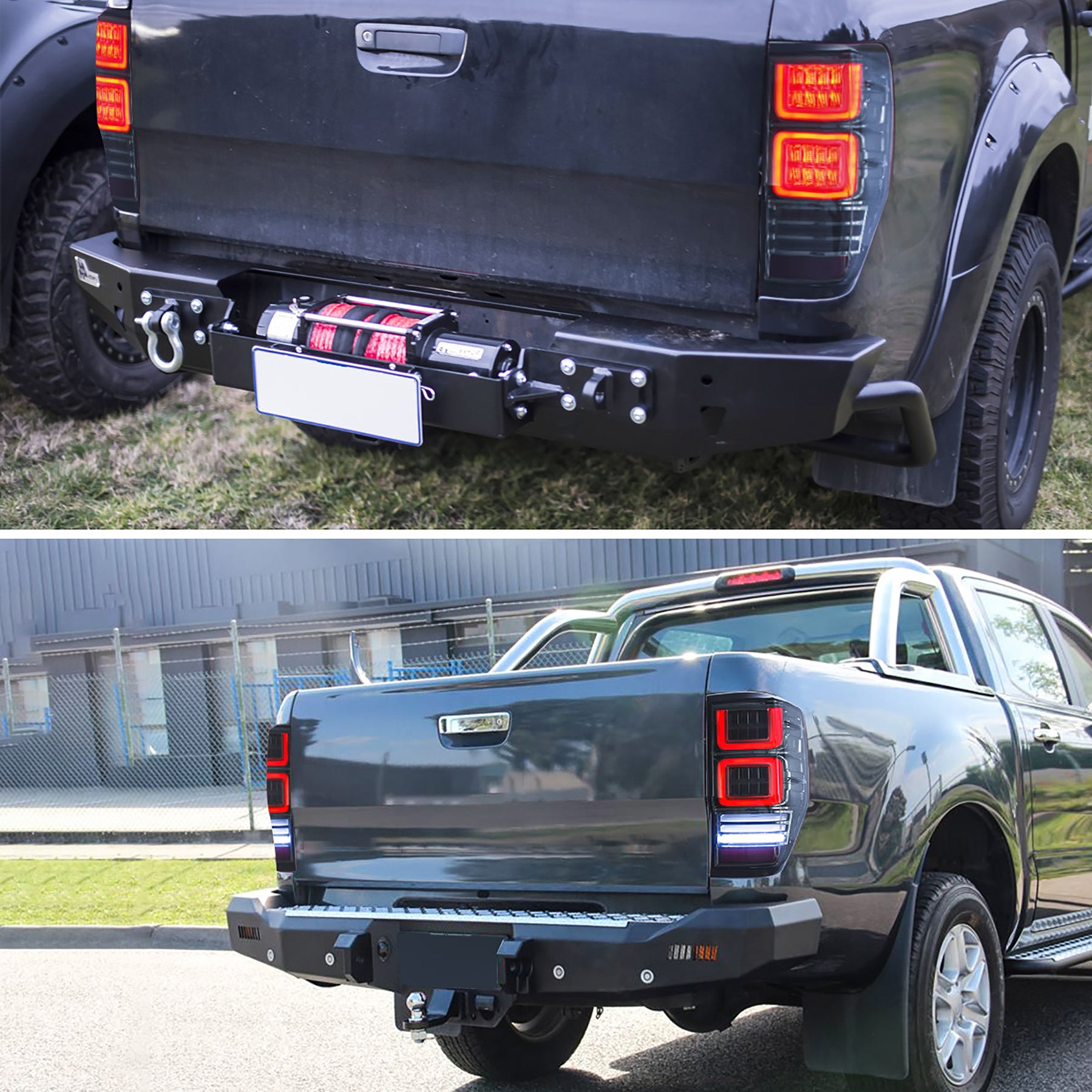 VLAND Full LED Tail Lights For Ford Ranger (T6) 2012-2018 1st Gen w/Se ...