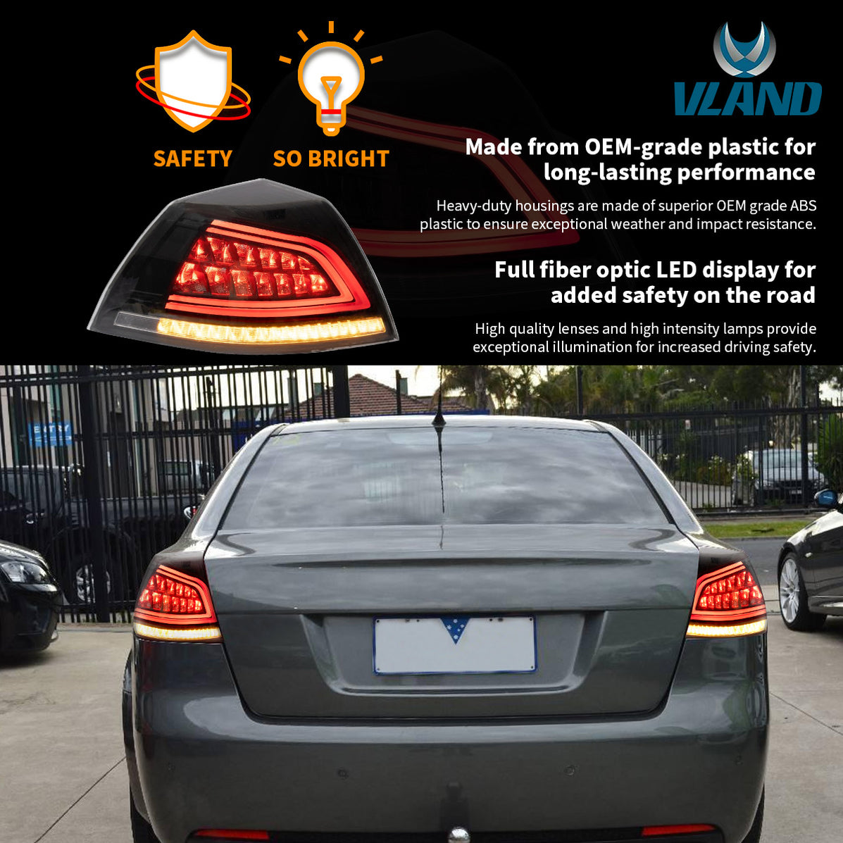 VLAND Full LED Tail Lights For Holden VE Sedan VE Series 1/VE Series 2 ...