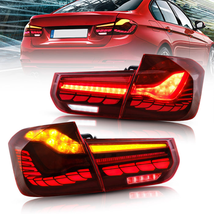 VLAND Voll-LED-Rückleuchten für BMW 3er BMW F30 F35 F80 320i 328i 328D 335i M3 6. Generation Limousine 2013–2018