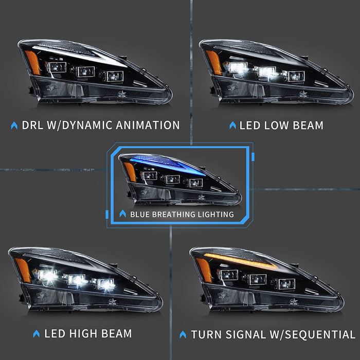 VLAND  Headlights For Lexus IS250/IS250C IS350/IS350C IS220d