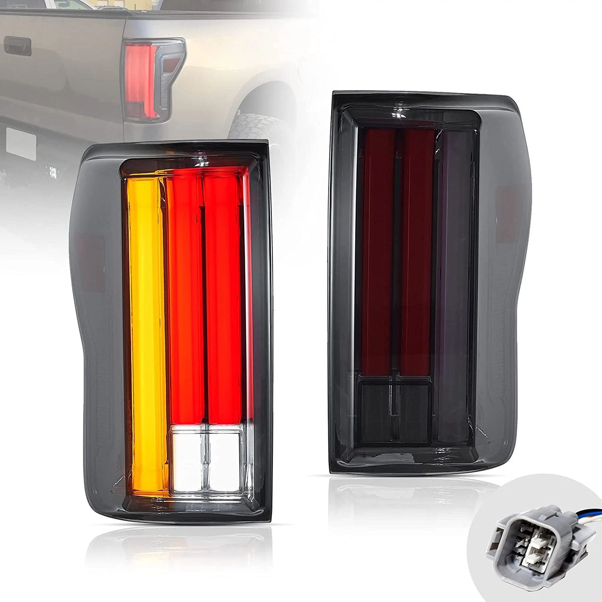 VLAND LED Smoked Tail Lights For 2007-2013 Toyota Tundra With Start-up ...