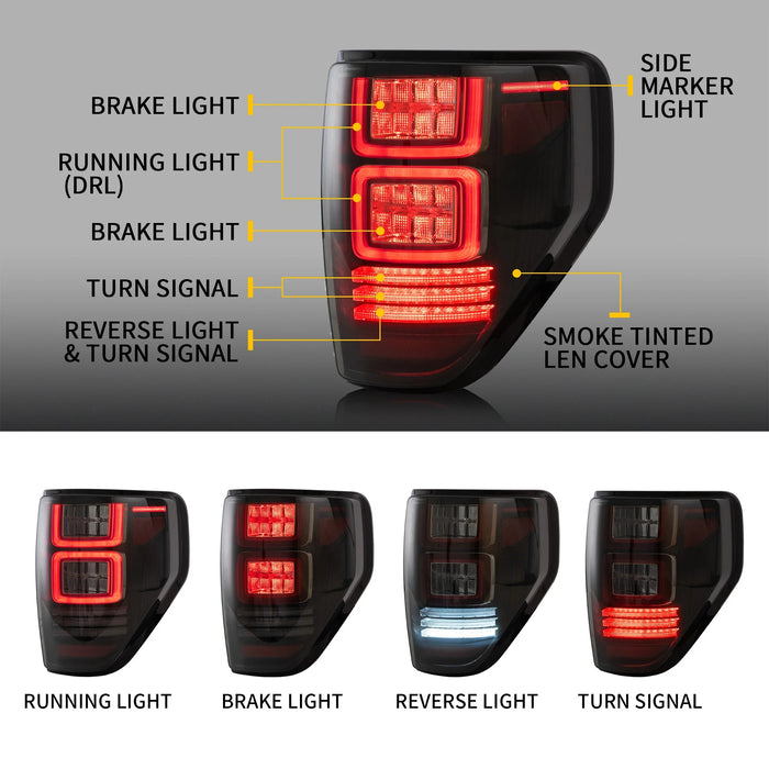 VLAND LED Scheinwerfer und Rückleuchten passend für Ford F150 2009-2014