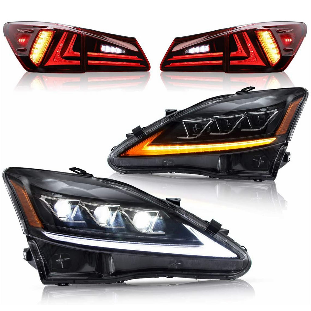 LEXUSis250/350 F用 VLAND製ヘッドライト VLAND Full LED Headlights And Taillights For Lexus IS250 IS350 ISF