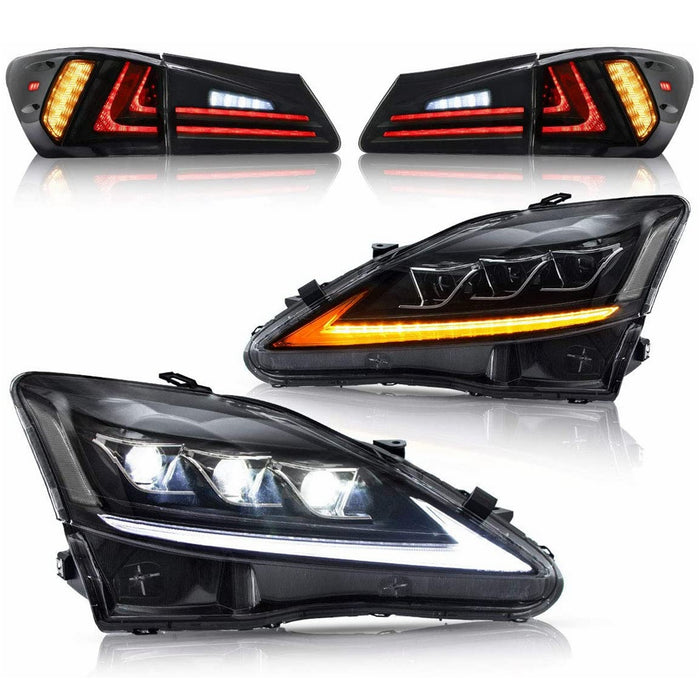 VLAND LED Headlights and Tail Lights for Lexus IS250 IS350 2006-2012 IS200d IS F 2008-2014
