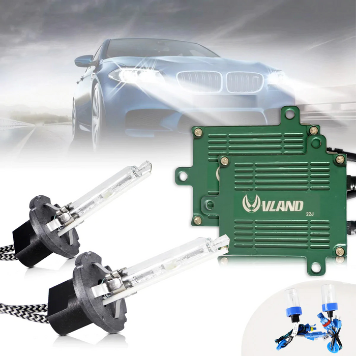 VLAND D2H Bulbs Conversion Kit with Ballasts & Decoder For Projector Headlights 12V 55W 6000K