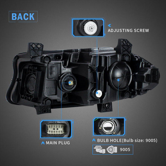 Plug&Play VLAND RGB Projector Headlights for Dodge Charger 2015-UP (Du ...