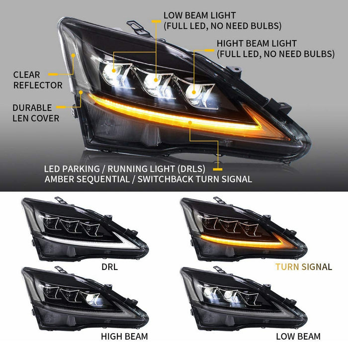 Lexus IS250 headlights