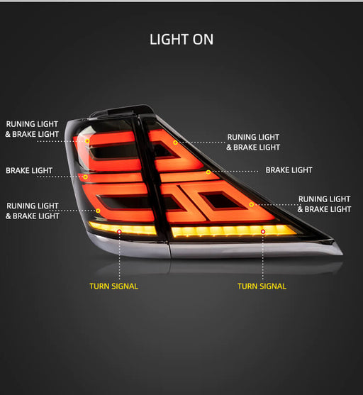 Toyota Verllfire  Alphard LED Tail Lamps Light on