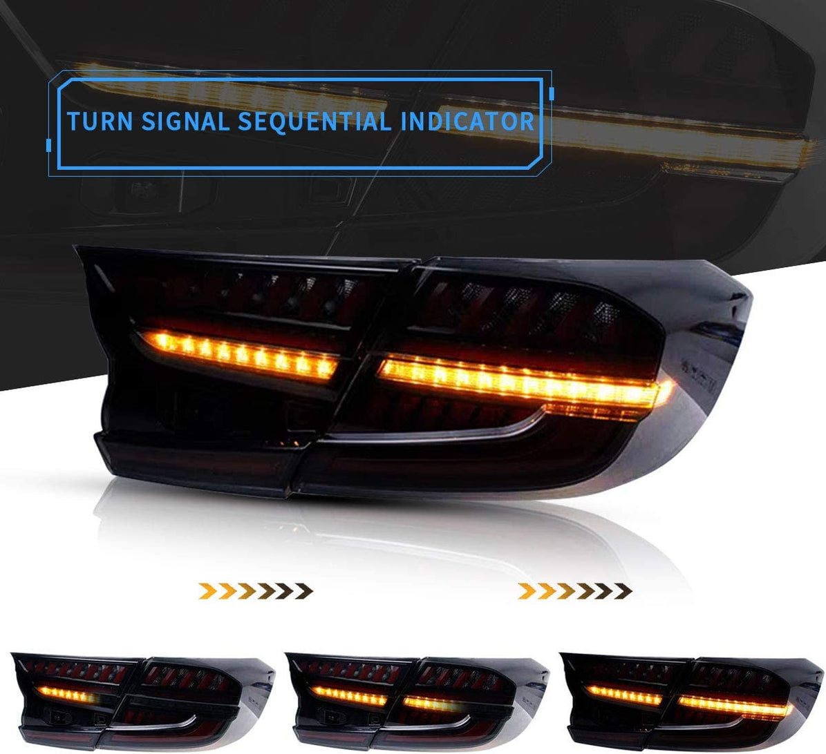 VLAND LED Tail Lights For Honda Accord 10th Gen 20182022 With Scannin