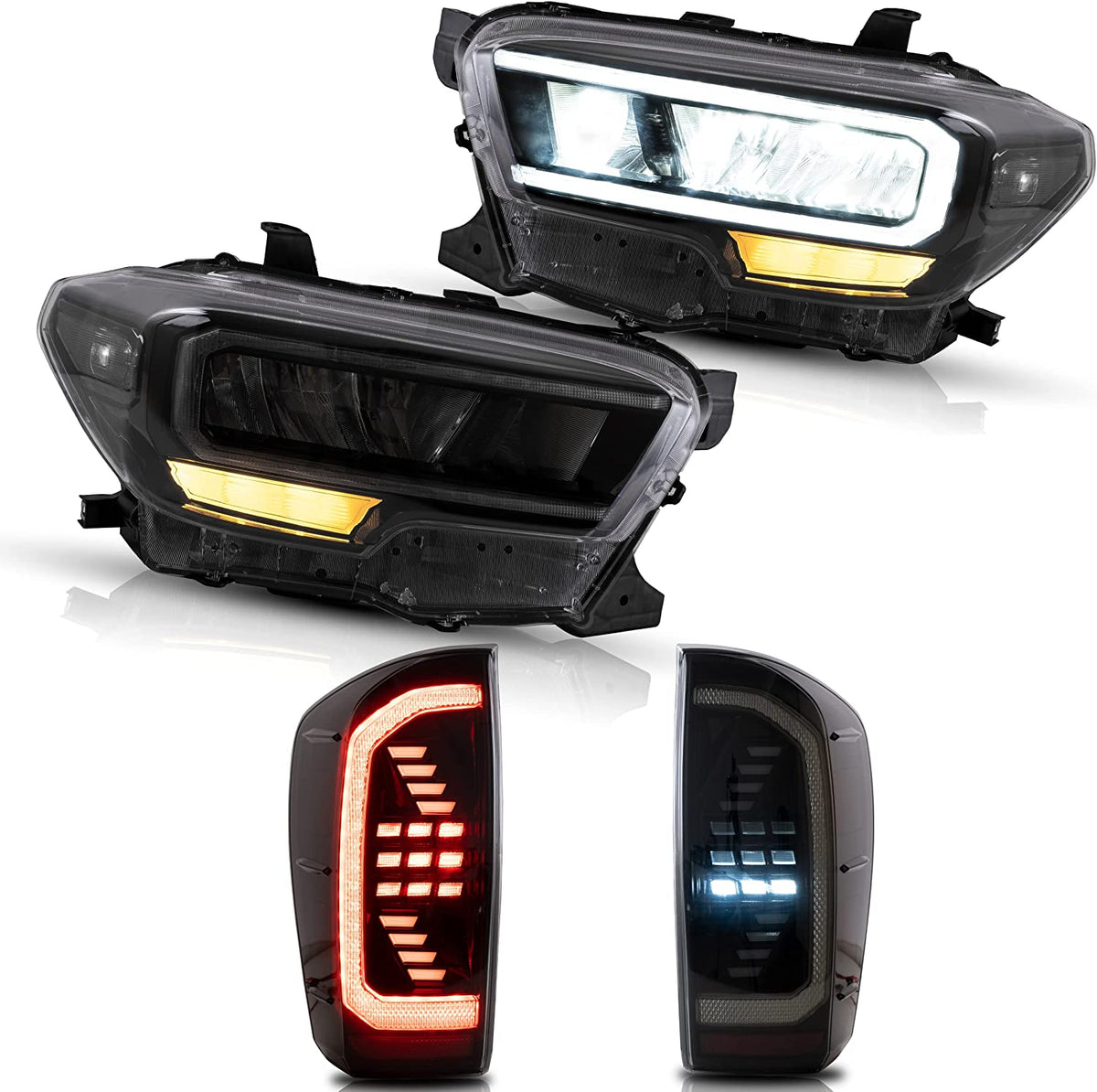 VLAND LED Headlights & Tail Lights Compatible With Toyota Tacoma 2016 ...